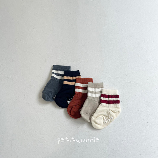 [Petit Wonnie] Double Line Socks Set