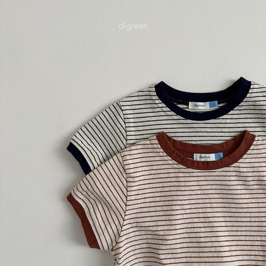 [D'Green] Slim Stripe T-Shirts