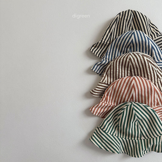 [D'Green] Stripe Summer Hat