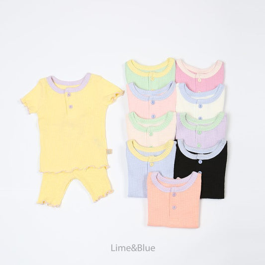 [Lime&Blue] Marshmallow Home Wear Set