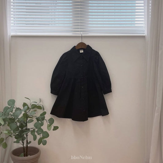 Queens Shirts Dress [Black/L(4-5yr)]