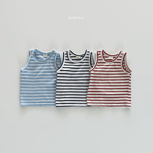 [Bonito] Stripe Sleeveless T-Shirts