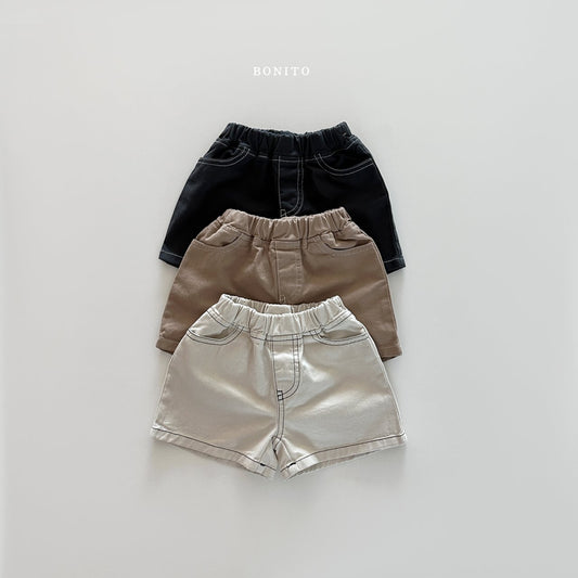 [Bonito] Stitch Cotton Shorts