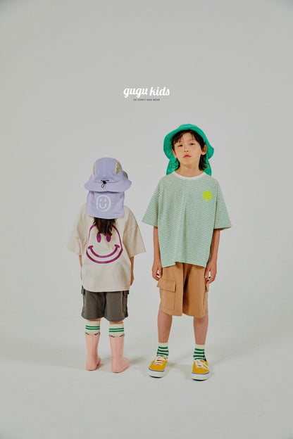 [Gugu Kids] Smile Stripe T-Shirts