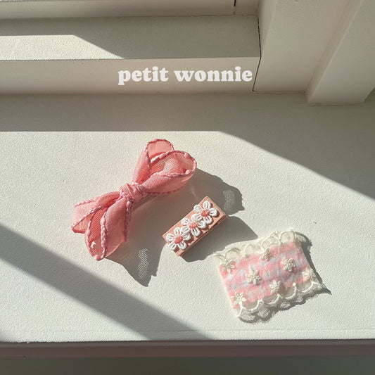 [Petit Wonnie] Pink Shine Hair Pin Set