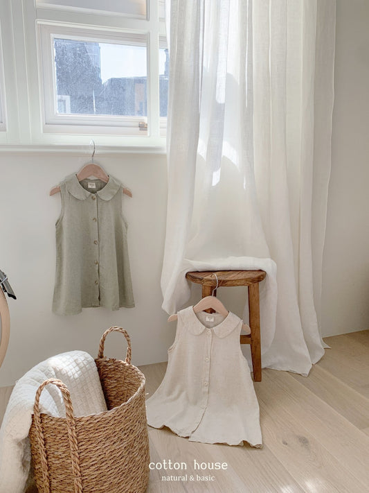 [Cotton House] Ice Linen Dress