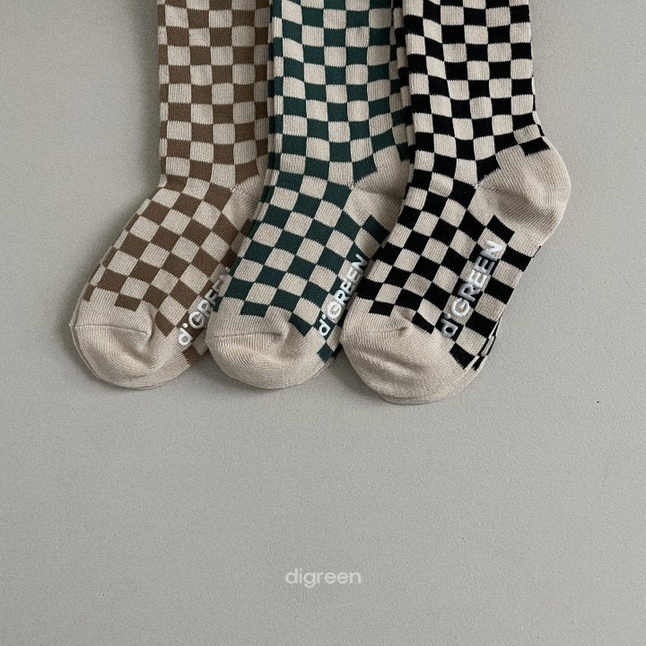 [D'Green] Checkerboard Socks Set