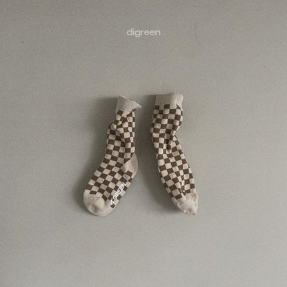 [D'Green] Checkerboard Socks Set
