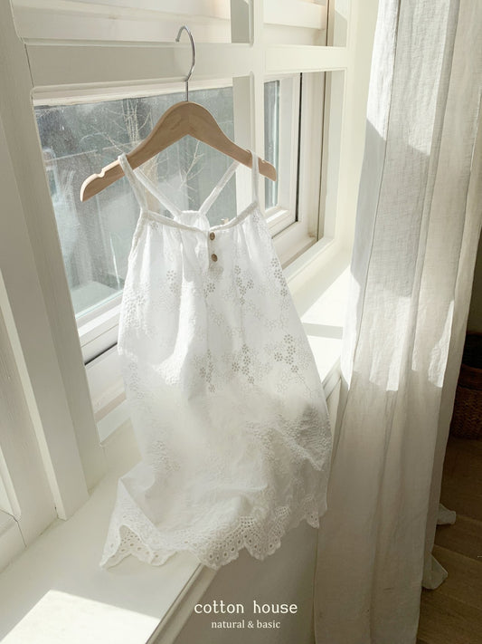 [Cotton House] Lace Strap Dress