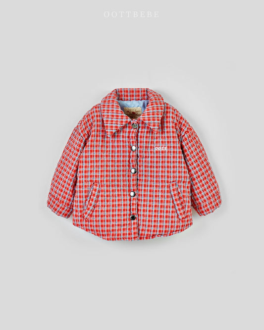 Raphine Padded Jacket [Red Check/S(2-3yr),L(4-5yr)]