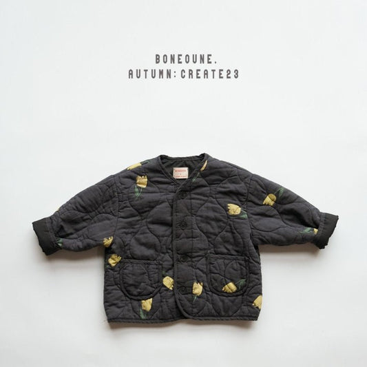 Floral Jacket [Charcoal/M(3-4yr)]