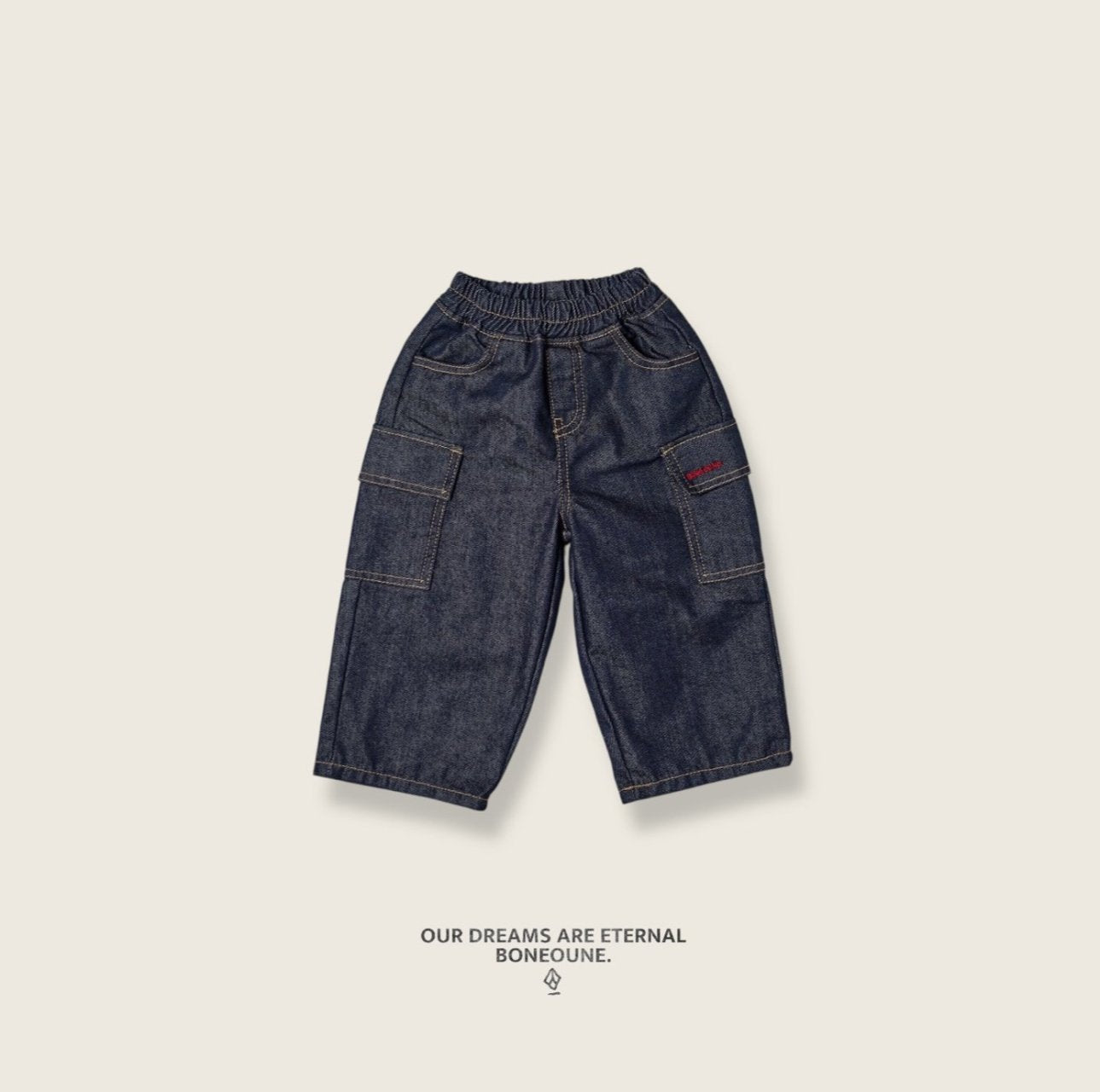 【2plan】 linen cargo denim pants PRE-ORDER] None Fade Cargo Denim Pants – The bebe luna