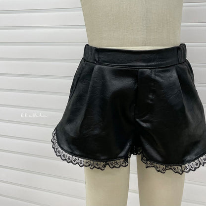 [Bbo N Chu] Faux Leather Shorts