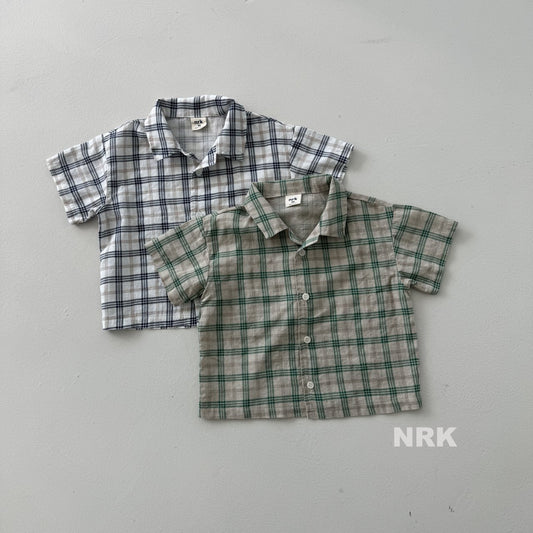 [NRK] Linen Check Shirts
