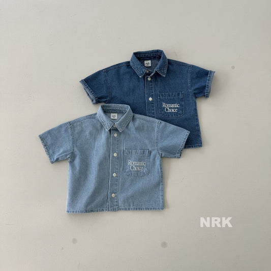 [NRK] Embroidery Denim Shirts