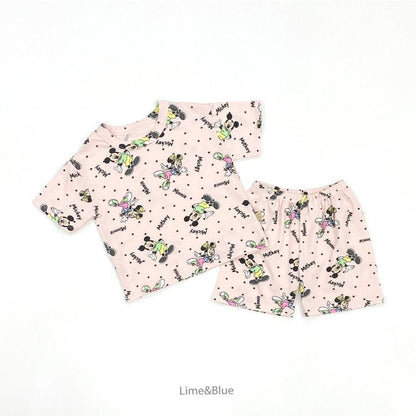 [Lime&Blue] Star Mickey Home Wear Set (Mom&Dad Couple)