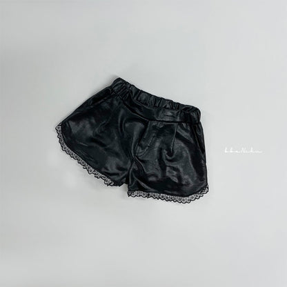 [Bbo N Chu] Faux Leather Shorts