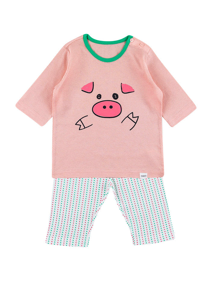 Animal Mesh 3/4 Home Wear Set