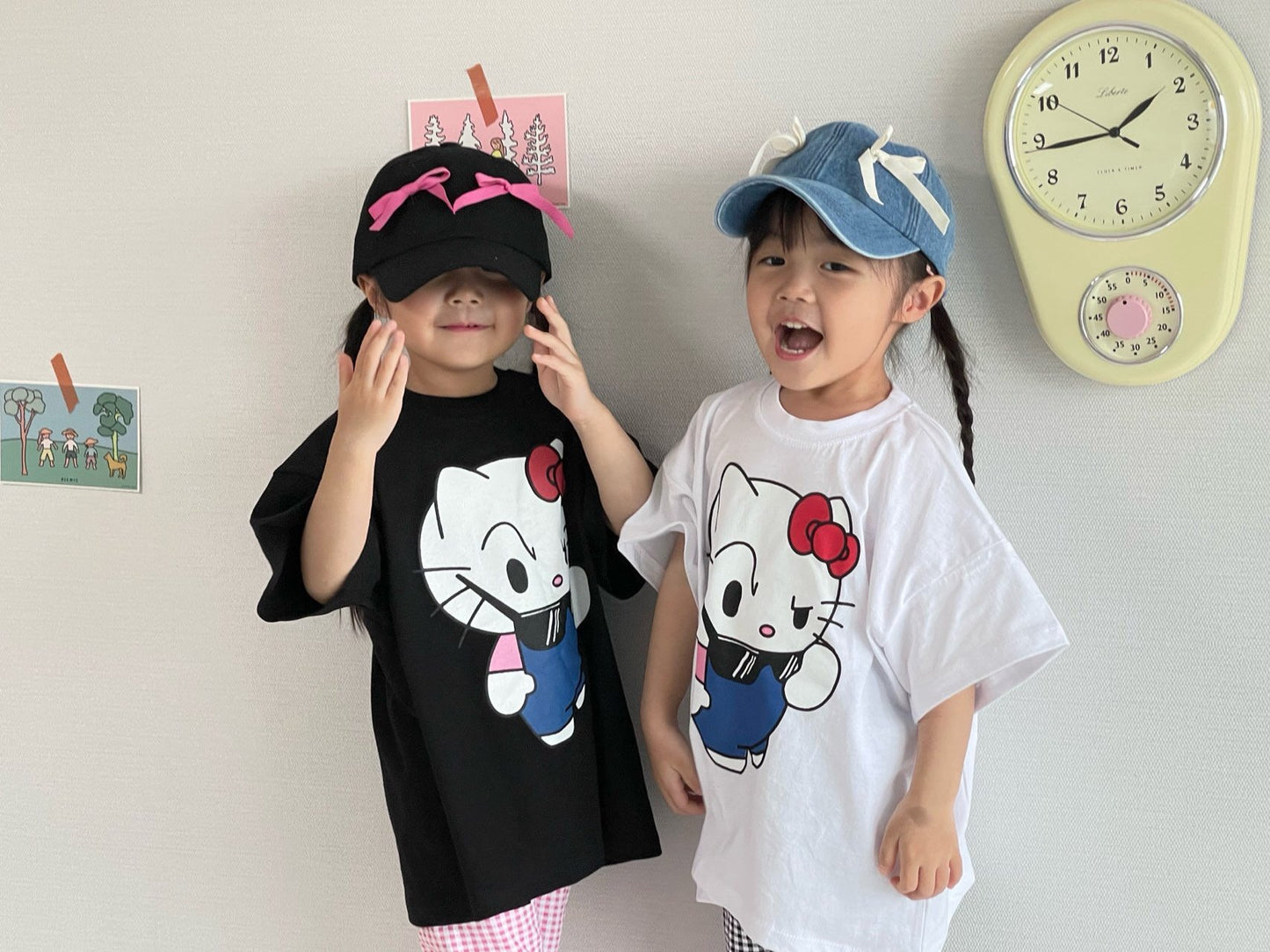 [Bobo J] Sunglass Kitty T-Shirts (Mom Couple)