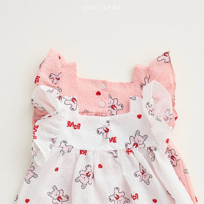 [Oottbebe] Love Rabbit Frill Dress