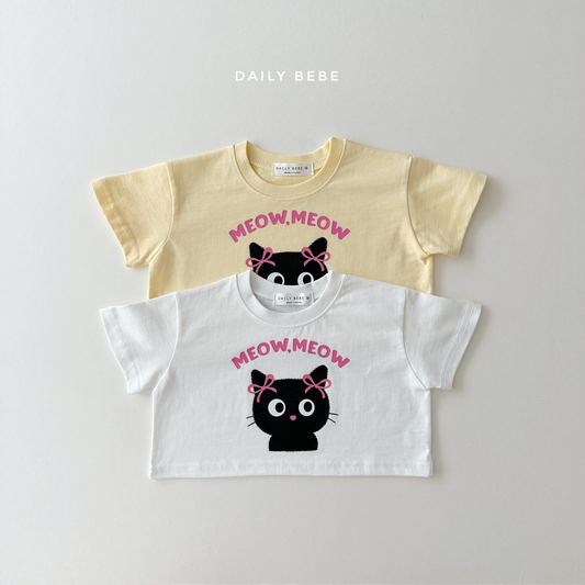 [Daily Bebe] Cat Crop T-Shirts