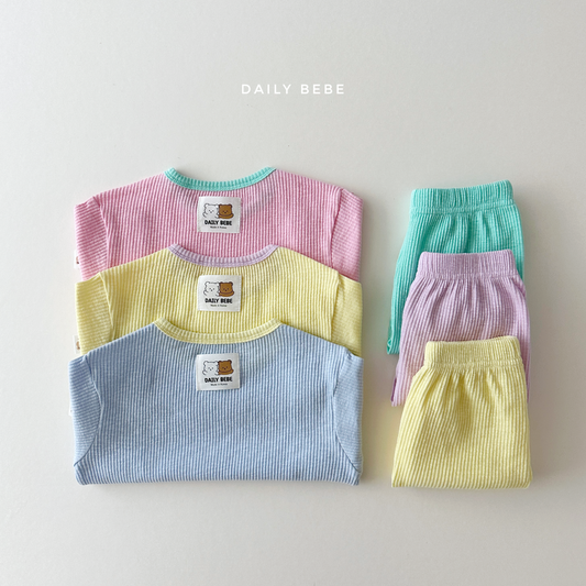 [Daily Bebe] Summer Color Block Home Wear Set