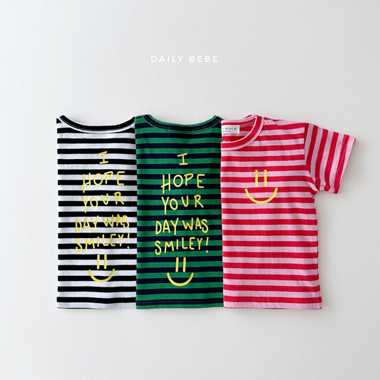 [Daily Bebe] Smile Stripe T-Shirts