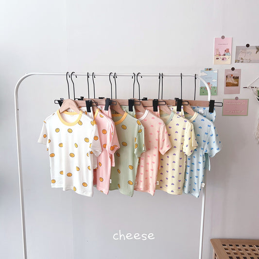 [Cheese] Modal Ribbed Home Wear Set