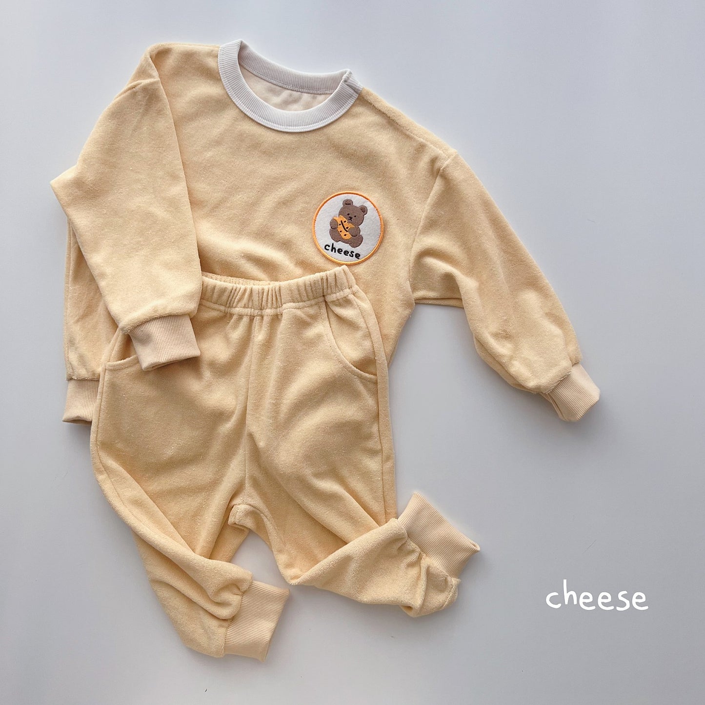 Cheese Terry Top Bottom Set