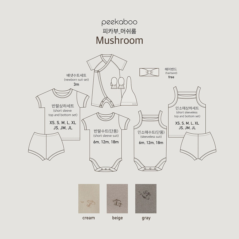 [Peekaboo] Mushroom Newborn Set
