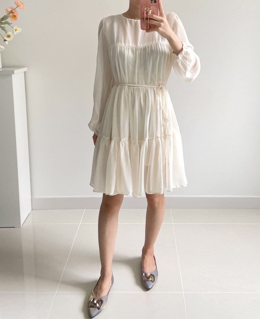 Chiffon Dress [Ivory]