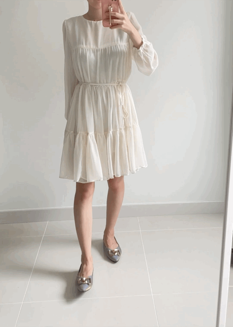 Chiffon Dress [Ivory]