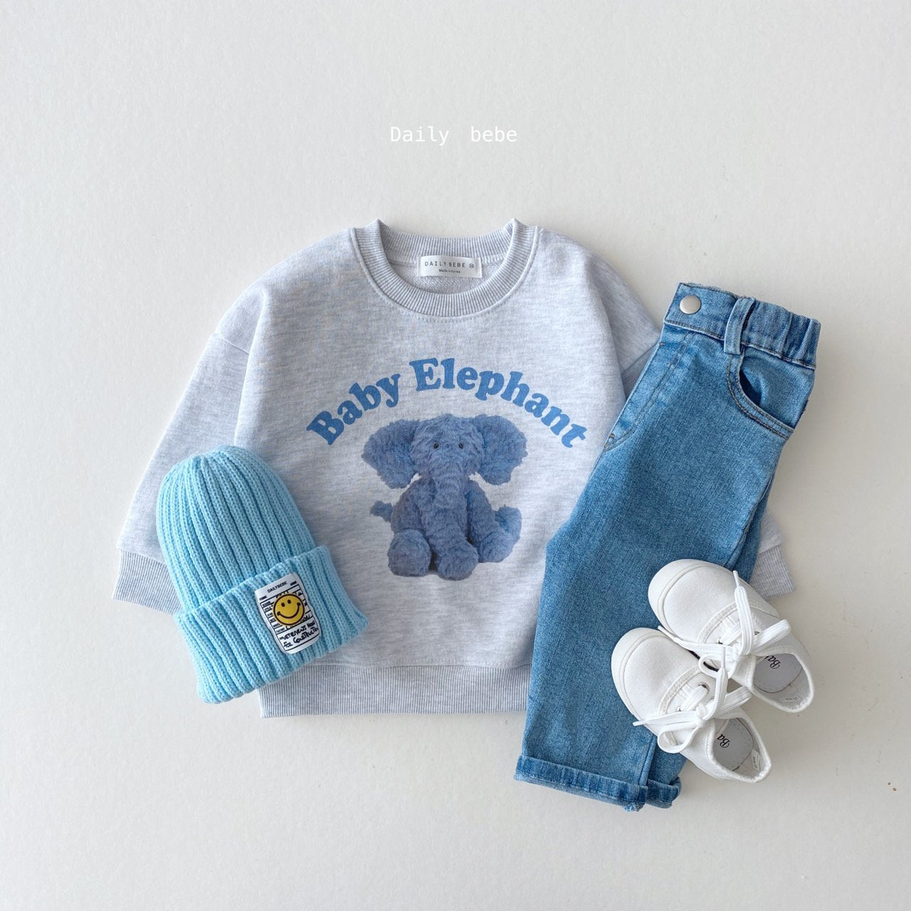 Doll Friends Sweatshirt [Elephant/L(4-5yr)]