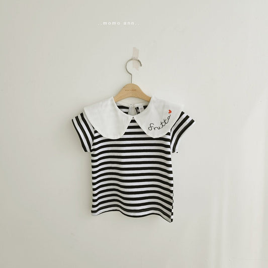 Stripe Collar T-Shirt [9/L(4-5yr)]