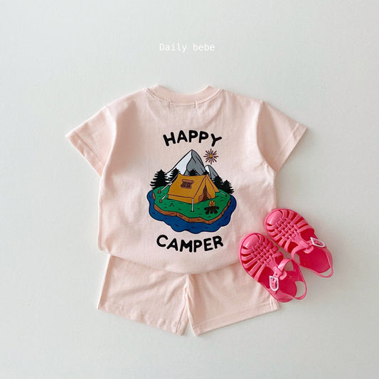 Camper Top Bottom Set [Pink/M(3-4yr)]