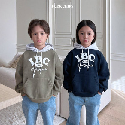 I.B.C. Color Block Sweatshirt [Khaki Green/L(4-5yr)]