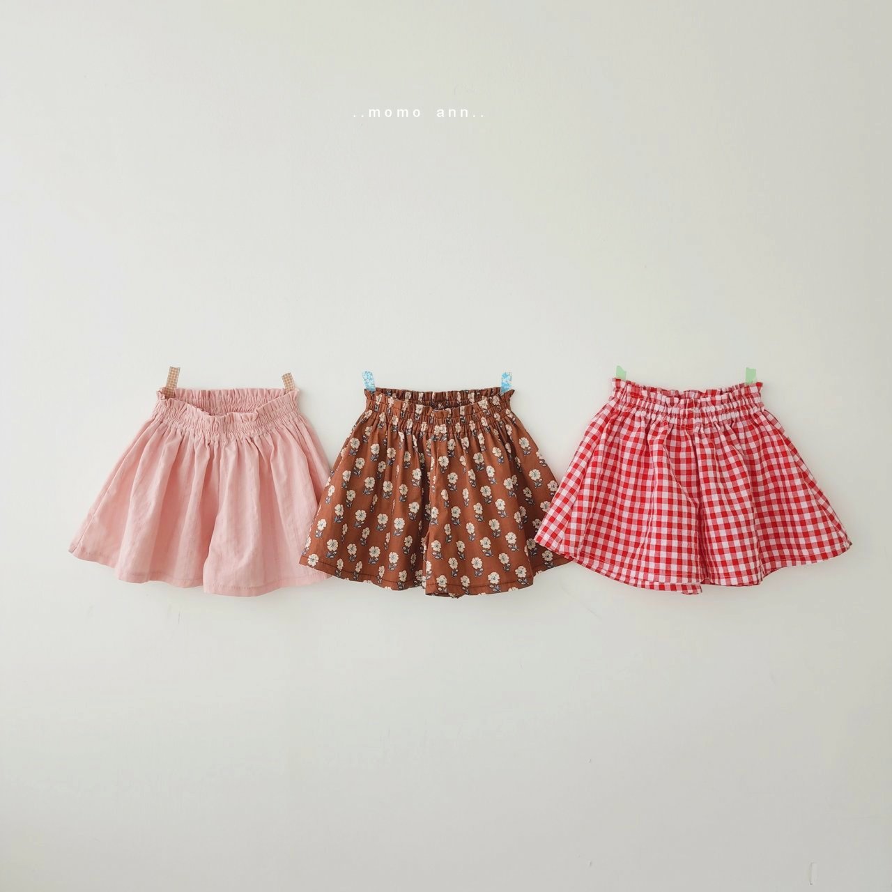 Candy Skirt Pants [Red Check/11/XL(5-6yr)]