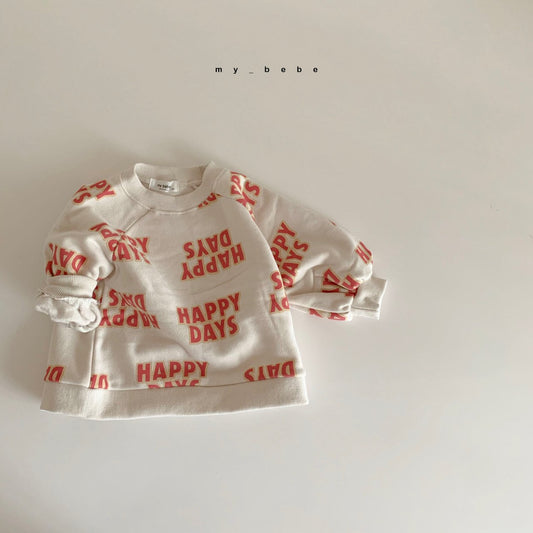 Happy Days Sweatshirt [Ivory/S(2-3yr), M(3-4yr)]