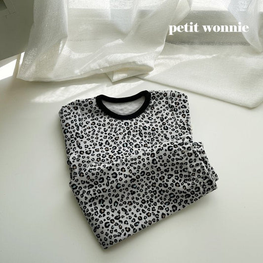 Leopard Home Wear Set [Grey/L(4-5yr)]