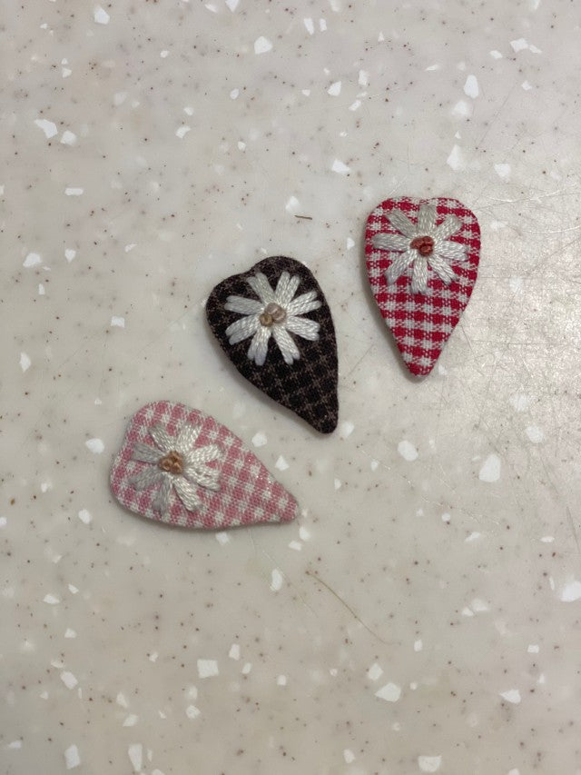 Baby Heart Embroidery Hair Pin