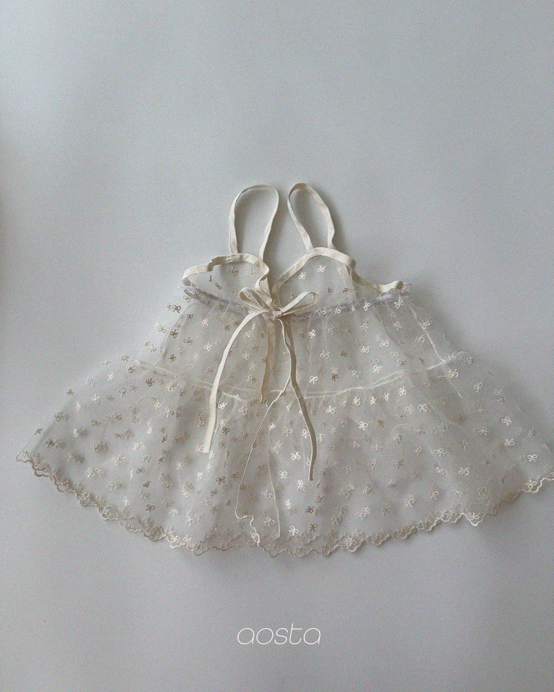 [PRE-ORDER] Lace Ribbon Open Dress