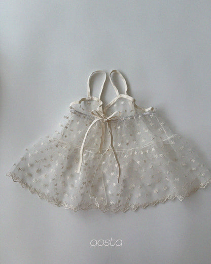 [PRE-ORDER] Lace Ribbon Open Dress