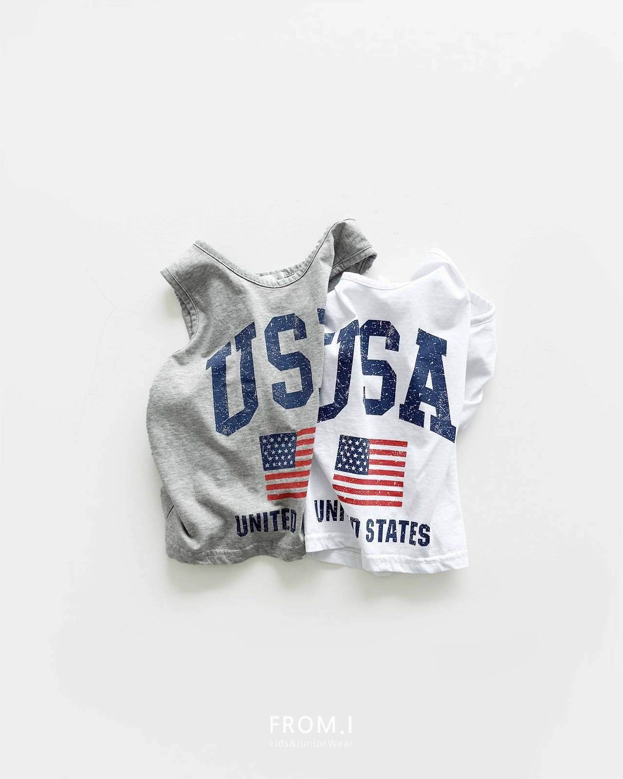 USA T-Shirts [Ivory/S(3-4yr)]