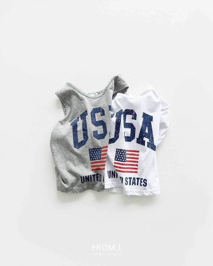 USA T-Shirts [Ivory/S(3-4yr)]