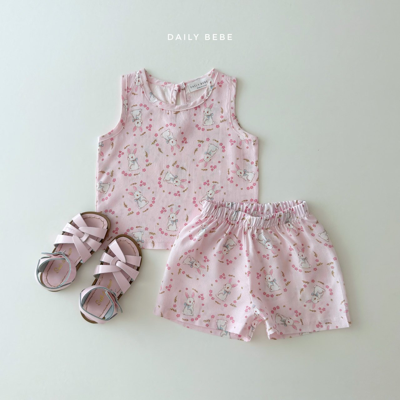 Cooling Rayon Top Bottom Set [Watermelon/M(3-4yr)]