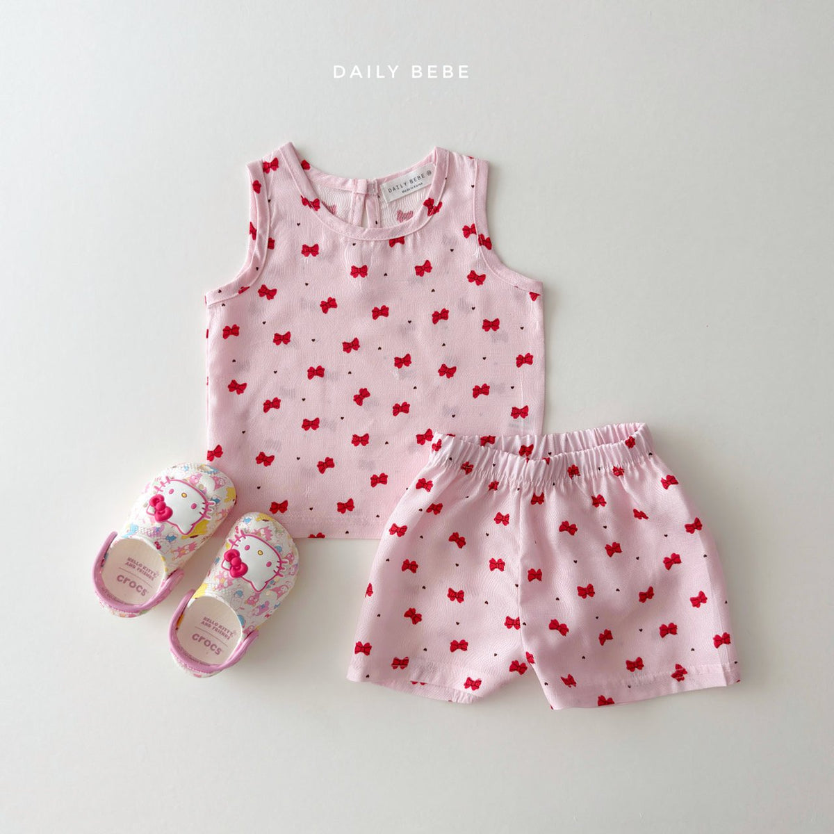 Cooling Rayon Top Bottom Set [Watermelon/M(3-4yr)]