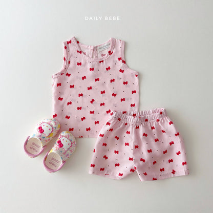 Cooling Rayon Top Bottom Set [Watermelon/M(3-4yr)]