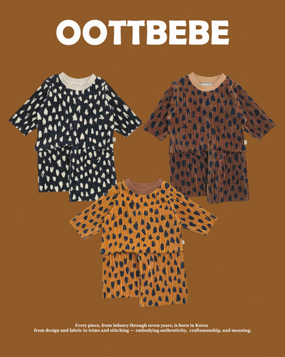 [PRE-ORDER] Velvet Leopard Pleats Top Bottom Set