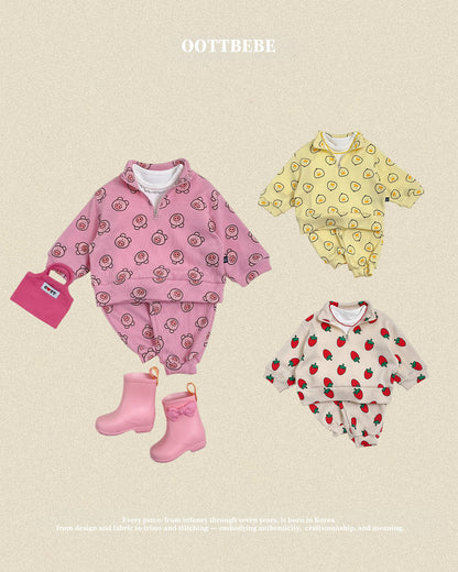 [PRE-ORDER] Little Farm Waffle Anorak Bottom Set