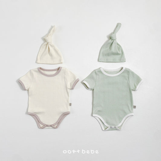 [PRE-ORDER] French Eyelet Body Suit + Bonnet Set